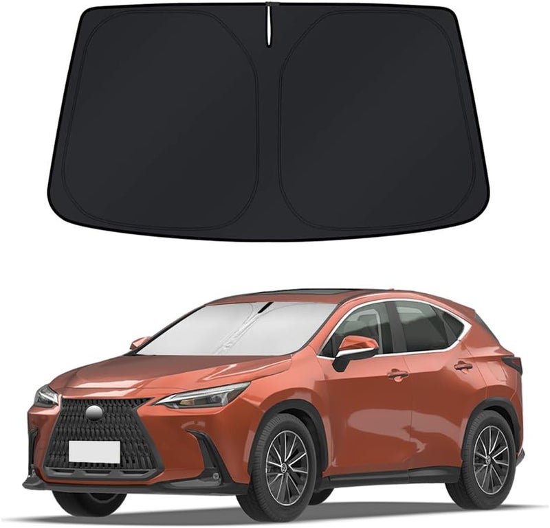 PinBaoLaLa Car Sun Shade for 2015-2021 Lexus NX300h/NX300/NX200t Accessories Windshield Sunshade Cover Front Window Shade Custom Fit NX300 Sun Visor Protector Foldable Blocks UV Rays - Image 1